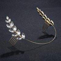 Kreatives Olivenzweig Blatt Strass Braut Kopfschmuck Europäische Und Amerikanische Einfache Brautjungfer Blumen Mädchen Haarschmuck Kinder Stirnband sku image 2