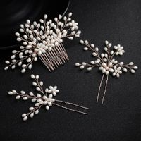 Beads Fashion Flowers Hair Accessories  (rose Alloy) Nhhs0024-rose Alloy sku image 3