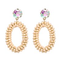 Imitated Crystal&cz Fashion Geometric Earring  (green) Nhjj4780-green sku image 5