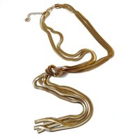 Les Fabricants Fournissent De Cuivre Serpent Chaîne Collier Européen Et Américain Exportation Du Commerce Extérieur Multi-strand Chaîne De Cuivre Collier Long Pull Chaîne En Gros Personnalisé sku image 1