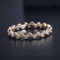 Koreanische Version Des Neuen Süßen Kleinen Und Frischen Damen-mikro-inlay-zirkon-rings Persönlichkeit Mode Tupfen-wellen-ring 910197 sku image 1