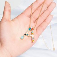 New Simple Fashion Exquisite Diamond English Letter Necklace Wholesale main image 5