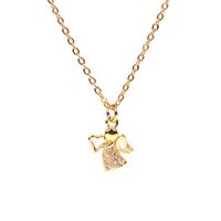 Wholesale Fashion New Smart Angel Niche  Micro Diamond Copper Pendant Necklace For Women main image 1