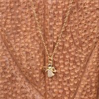 Wholesale Fashion New Smart Angel Niche  Micro Diamond Copper Pendant Necklace For Women main image 6
