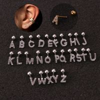 Ear Cartilage Rings & Studs Lady Letter 316 Stainless Steel  Copper main image 5