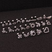 Ear Cartilage Rings & Studs Lady Flower 316 Stainless Steel  Copper main image 4