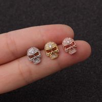 Ear Cartilage Rings & Studs Ethnic Style Cartoon Character 316 Stainless Steel  Copper Zircon main image 5