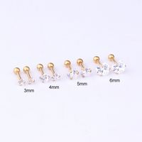 Ear Cartilage Rings & Studs Fashion Heart 316 Stainless Steel  Zircon main image 4