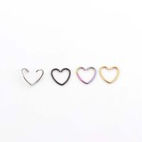 Fashion Heart Plating Stainless Steel No Inlaid Earrings main image 5