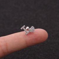 Fashion New Zircon Flower Love Bowknot Screw Alloy Ear Bone Nails main image 6