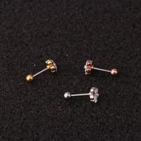 Ear Cartilage Rings & Studs Fashion Geometric 316 Stainless Steel  Copper Zircon main image 3