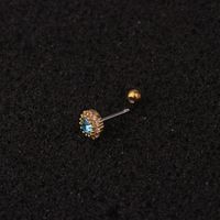 Ear Cartilage Rings & Studs Fashion Geometric 316 Stainless Steel  Copper Zircon main image 4