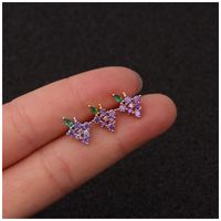 Ear Cartilage Rings & Studs Fashion Geometric 316 Stainless Steel  Copper Zircon main image 6