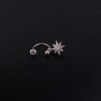 Ear Cartilage Rings & Studs Geometric 316 Stainless Steel  Copper Inlaid Zircon main image 5