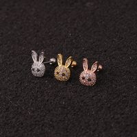 Ear Cartilage Rings & Studs Exaggerated Animal 316 Stainless Steel  Copper main image 3
