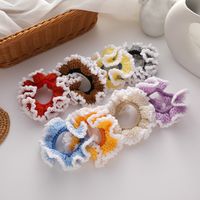 Retro Hit Color Wool Hand-woven Hair Scrunchies Wholesale main image 5