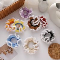 Retro Hit Color Wool Hand-woven Hair Scrunchies Wholesale main image 4