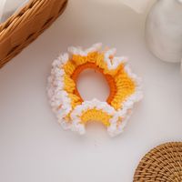 Retro Hit Color Wool Hand-woven Hair Scrunchies Wholesale main image 3