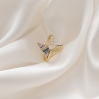 Ring Fashion Mermaid Tail Ring Micro-inlaid Zircon Fashion Ring Wholesale main image 4