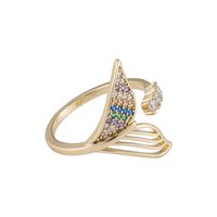 Ring Fashion Mermaid Tail Ring Micro-inlaid Zircon Fashion Ring Wholesale main image 6