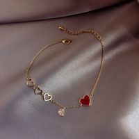 Korean New Red Peach Heart Simple  Bracelet Wholesale main image 1