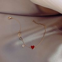 Korean New Red Peach Heart Simple  Bracelet Wholesale main image 5