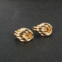 Europe And America Cross Border Fashion Alloy Spiral Stud Earrings For Women Personalized And Simple Earrings Earrings F8600 main image 3