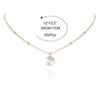 European And American Popular Creative Single-layer Clavicle Necklace White Crystal Pendant Cross-border Women's Necklace 15170 main image 6