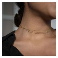 Korean Simple Golden Clavicle Chain Multi-layer Fashion Necklace Wholesale main image 1