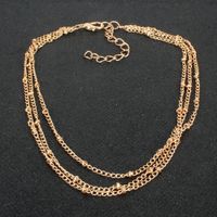 Korean Simple Golden Clavicle Chain Multi-layer Fashion Necklace Wholesale main image 4