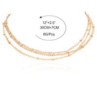 Korean Simple Golden Clavicle Chain Multi-layer Fashion Necklace Wholesale main image 6