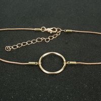 Cross-border European And American Fashion Alloy Ring Single Layer Necklace Personality Lady Gold Necklace Neck Accessories 15090 main image 4