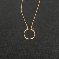 Cross-border European And American Fashion Alloy Ring Single Layer Necklace Personality Lady Gold Necklace Neck Accessories 15090 main image 5