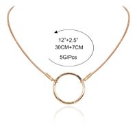 Cross-border European And American Fashion Alloy Ring Single Layer Necklace Personality Lady Gold Necklace Neck Accessories 15090 main image 6