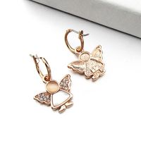 Fashion Gold-plated Angel Shell Earrings Diamond Earrings main image 3