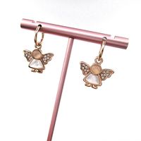 Fashion Gold-plated Angel Shell Earrings Diamond Earrings main image 5