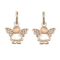 Fashion Gold-plated Angel Shell Earrings Diamond Earrings main image 6