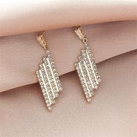 Fashion New 925 Silver Needle Full Diamond New Trendy Simple Alloy Earrings For Women main image 1