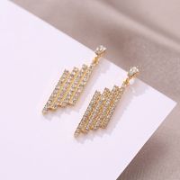 Fashion New 925 Silver Needle Full Diamond New Trendy Simple Alloy Earrings For Women main image 5