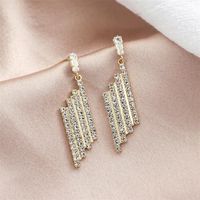 Fashion New 925 Silver Needle Full Diamond New Trendy Simple Alloy Earrings For Women main image 6