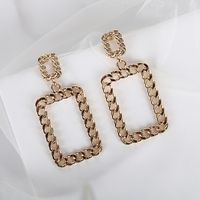 New S925 Silver Needle Stud Chain Buckle Long Alloy Earrings For Women main image 3