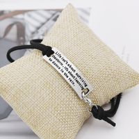 Creative Inspirational Strip Lettering Charming Life Bracelet Wholesale main image 5