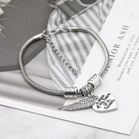 Cross-border New Arrival Bracelet Necklace Keychain European And American Personalized Creative Heart Wings Necklace Keychain Bracelet Jewelry main image 6