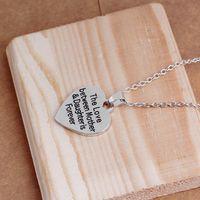 Love-shaped Clavicle Chain Dripping Oil English Letter Pendant Necklace Key Ring Wholesale main image 5
