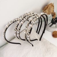 Korean Retro Simple Bead Flower  Fine Headband  Wholesale main image 3