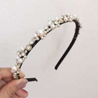 Korean Retro Simple Bead Flower  Fine Headband  Wholesale main image 6