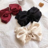 Chic Style Korean Style Multi-layer Satin Bow Steel Clip Spring Clip Hair Clips Hair Accessories Headwear For Women main image 5