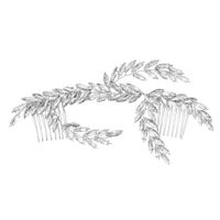 Hot Style Insert Comb Leaf  Branch Handmade Rhinestone Bridal Jewelry Wholesale sku image 3
