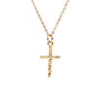 Wholesale Fashion New Smart Angel Niche  Micro Diamond Copper Pendant Necklace For Women sku image 2