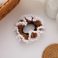 Retro Hit Color Wool Hand-woven Hair Scrunchies Wholesale sku image 1